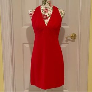 Parallel red halter dress - size 4
